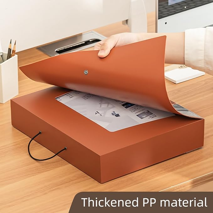 A4 Storage File Boxes Plastic Archives Cases with Lid, File Folder Organizer Document Filing Box for office,home,school (1, 40mm width)