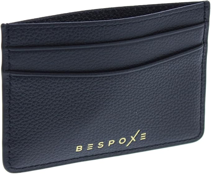Slim Minimalist Front Pocket RFID Blocking Leather Wallets for Men and Women - Black
