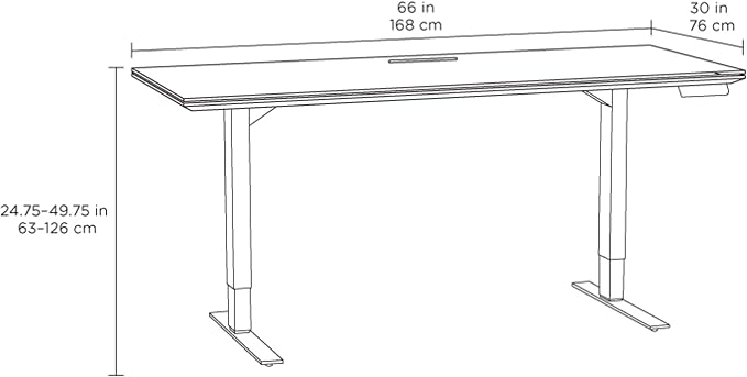 BDI Furniture Centro 6452-2 - 66'' x 30" Standing Desk for Home or Office, Electric Height Adjustable with Memory Preset, Cable Management and Satin-Etched Glass Top, Satin White