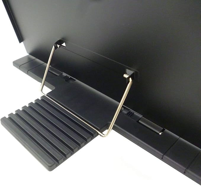 Adjustable Portable Steel Ipad Document Book Stand Frame Reading Desk Holder Office Accessories - Black