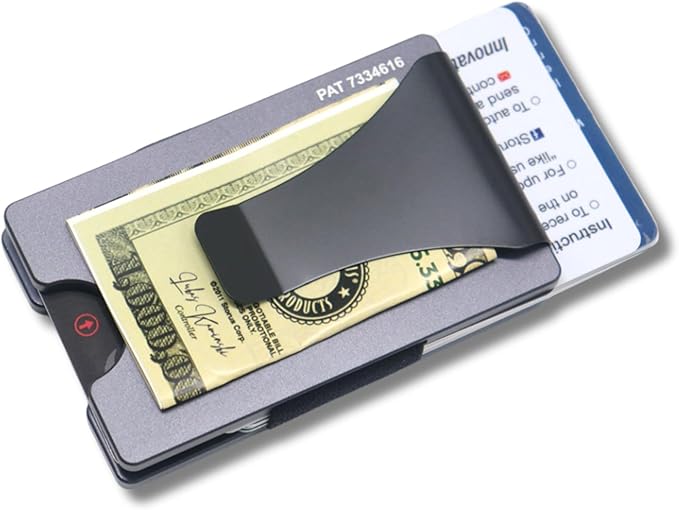 Storus Smart Wallet RFID Blocking Card Holder Money Clip Slim Minimalist Front Pocket Wallet for Men, Father's Day, Groomsmen, Graduate, Gift - Gunmetal