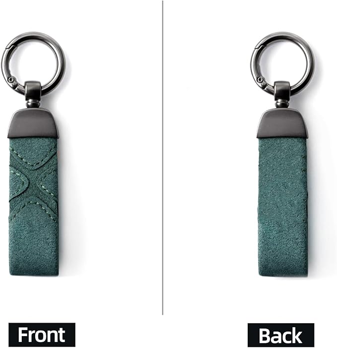 BETTERHUMZ Leather Suede Car Keychain,Key Chain Clip for Alcantara, Anti-Lost D-Ring for Men and Women Car Accessories