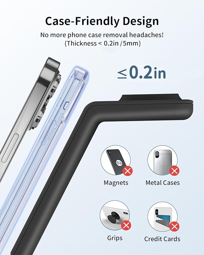 Wireless Charger for iPhone Charging Station: 3 in 1 Phone Charger Stand for iPhone 17/16/15/14/13/12/11/SE/X Pro Max Plus - Apple Watch 11/10/9/Ultra 2/8/SE/7/6/5 - AirPods 4/Pro 2/3