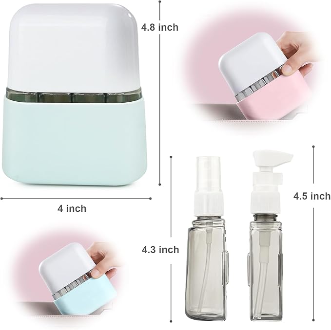 Travel Bottle Set, 8 Pack TSA Approved Travel Size Bottles, Travel Containers Dispenser, Travel Shampoo Bottles for Cosmetic Conditioner and Lotion