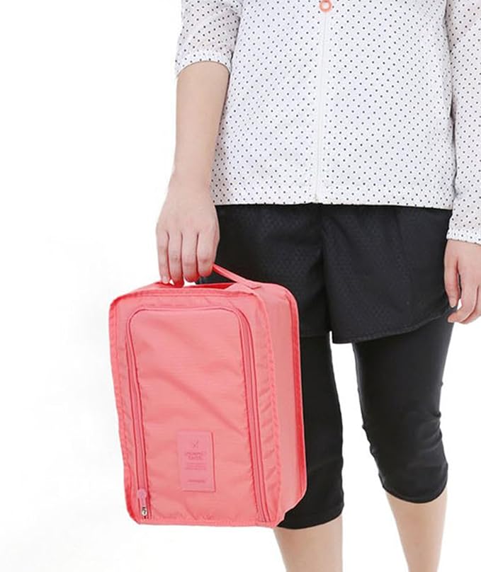 Practical Travel Shoe Pouches Breathable Meshes Compartment Polyester Organiser for Sports Gears Accessories Multifunctional Shoe Organiser