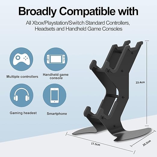 DOYO Controller Stand Organizer for Desk, Universal Headphone Stand for Xbox PS5 PS4 Switch, Headset Holder & Desk Mounts, Gaming Desk Accessories Controller Holder, Gaming Equipment Headset Holder
