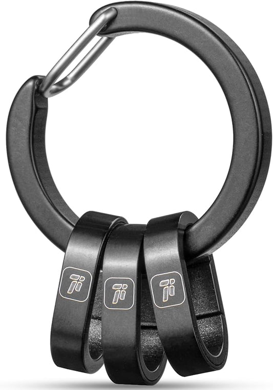 FEGVE Titanium Key Chain Rings for Home Keys, Bag Pendant