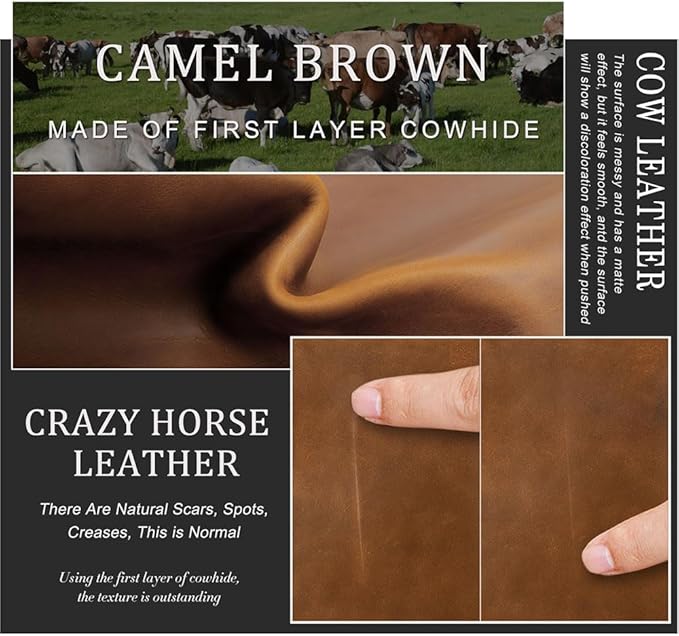 CONTACTS Full Grain Leather Passport Holder RFID Blocking Passport Wallet Compatible with Airtag Travel Passport Cover with SIM Card Removal Tool (Badge, Camel Brown)