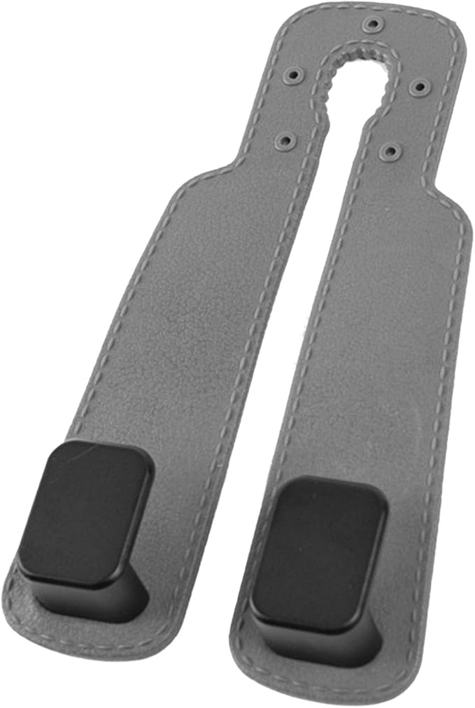 Car Seat Headrest Hook Heavy Duty Double Hook Organizer for Storage Handbags Purses Shopping Bags Durable TPE Metal 6.30x3.15 Inches (Gray)