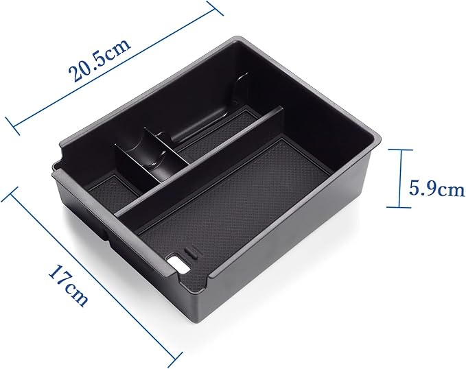 2022 Tucson NX4 Center Console Organizer Compatible with 2022 2023 Santa Cruz Pickup Truck Console Tray, 2022 2023 Tucson NX4 Santa Cruz Armrest Box Insert Tray Accessories (Black Mats)