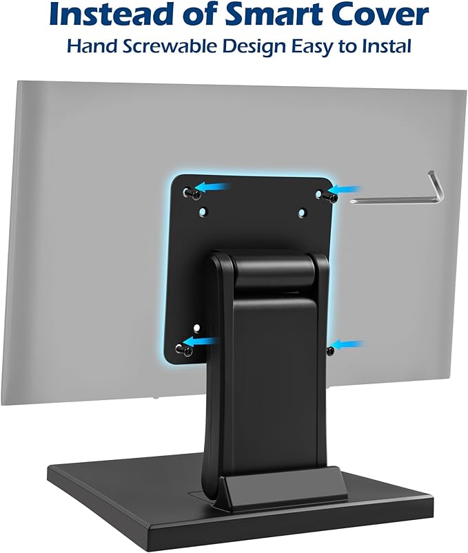 WEARSON Low Profile Monitor Stand - Foldable Touch Monitor MINI PC Stand Compatible with VESA 75x75 and 100x100mm Monitor Mounts For Kiosk,AIO Monitor Base Adjustable Folding Flat