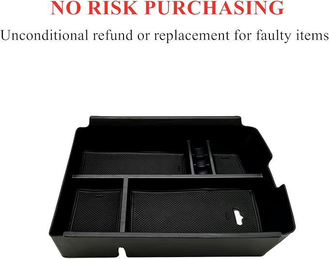 Center Console Organizer fit for VW Atlas and Cross Sport 2018 2019 2020 2021 2022 2023 Interior Storage Box Accessories (Not fit for 2024) (Console Organizer)
