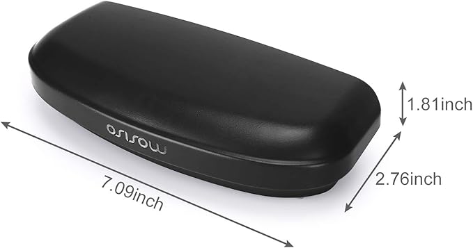 MOSISO Car Visor Sunglasses Case, Universal Automotive ABS Eyeglasses Holder Protective Box Clip Eyewear Hard Shell Storage Organizer with Magnetic Closure and Double Card Clamp, Piano Black