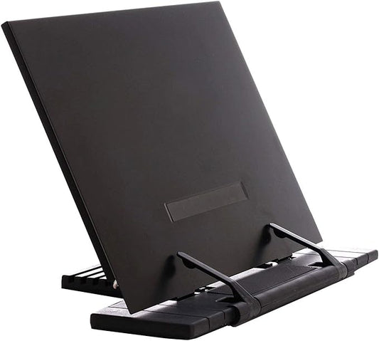 Adjustable Portable Steel Ipad Document Book Stand Frame Reading Desk Holder Office Accessories - Black