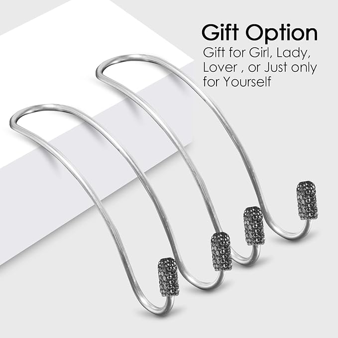 Guoord Bling Auto Hooks,Car Hangers Organizer Seat Headrest Hooks，Bag Organizers Rack and Hanger, Heavy-Duty Car Seat Hooks, Backseat Storage Hooks, Universal for SUV Truck Vehicle 2 Pack