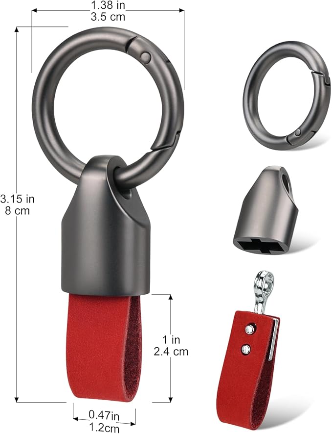 Car Key Chain Ring Clip, Small Key Fob Accessory with Keyrings Zinc Alloy Buckle