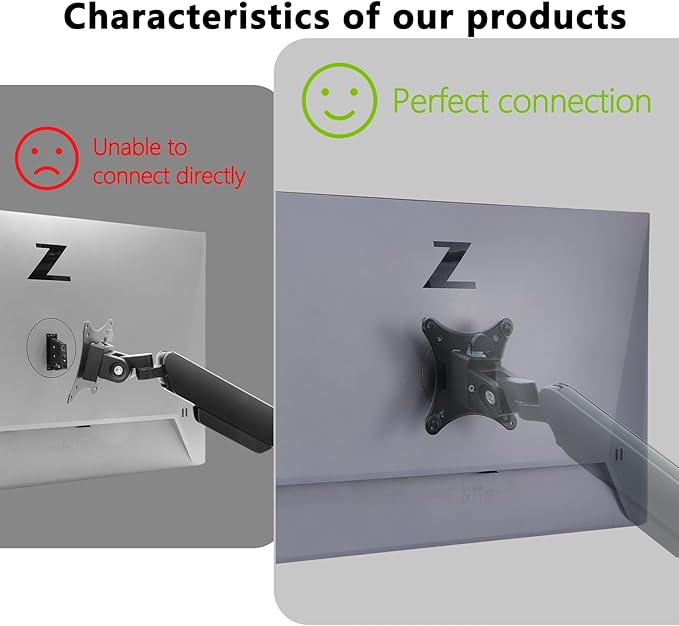 Z27K G3 Vesa Mount Adapter Compatible with HP Z Serie G3 Monitor(Fit Z24F,Z24M,Z24N,Z24U,Z24Q,Z25XS,Z27K,Z27U,Z27Q,Z27XS,724pu,724pf,724pn)??5x75 to 100x100 Wall Mount Bracket