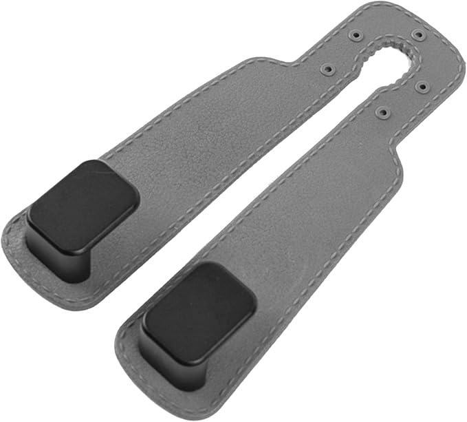 Car Seat Headrest Hook Heavy Duty Double Hook Organizer for Storage Handbags Purses Shopping Bags Durable TPE Metal 6.30x3.15 Inches (Gray)