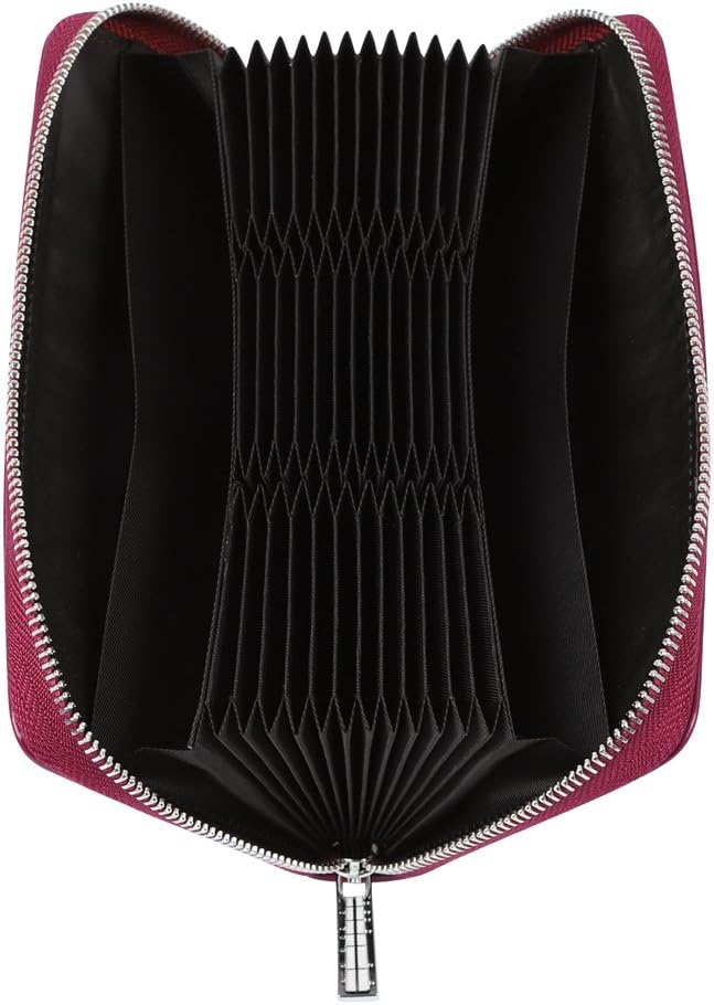 Women 36 Slots RFID Blocking Card Holder Large Long Leather Zipper Organizer Accordion Wallet