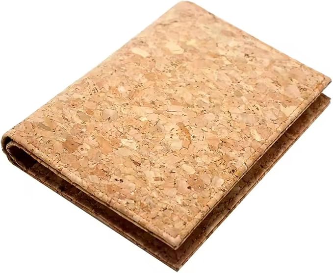 boshiho Passport Holder Wallet Cover RFID Blocking Vegan Cork Passport Case Travel Must Haves for Men Women (03-Cork)