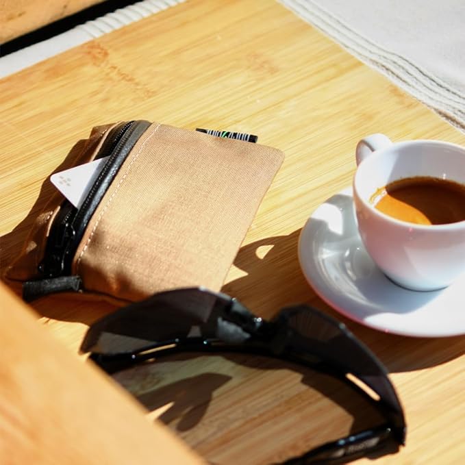 PACK2RIDE Karman Zipper Pouch - Lightweight, Flexible, Water and Abrasion Resistant Compact Zip Pouch Wallet for Women & Men, Multi-Purpose Holder for Cards, Cash, and Essentials