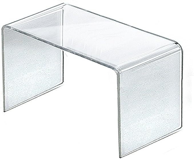 Azar Displays 515336 8" W x 4" D x 4.5" H Acrylic Riser (4 Pack)