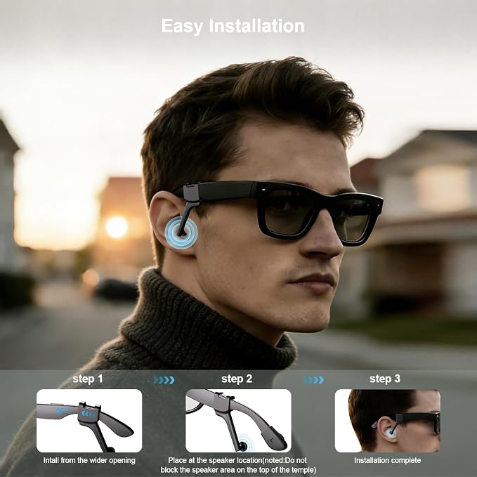 Charging Stand for Ray-Ban Meta Smart Glasses, Charging Dock Compatible with Wayfarer/Headliner/Skyler & Oakley HSTN Accessories for RayBan Meta Charger Station with Pair Ear Tips and Ear Grips