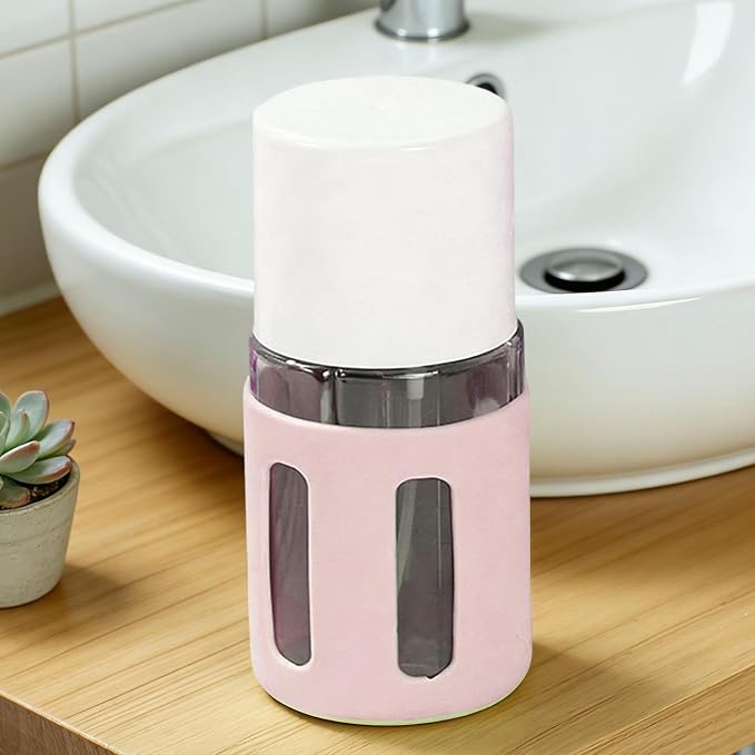 Travel Toiletry Bottles | 4-in-1 Refillable Empty Spray Dispenser | Travel Size Toiletries Bottles - for Outdoor Camping Trip Vacation Hotel Women Shampoo Conditioner Lotion