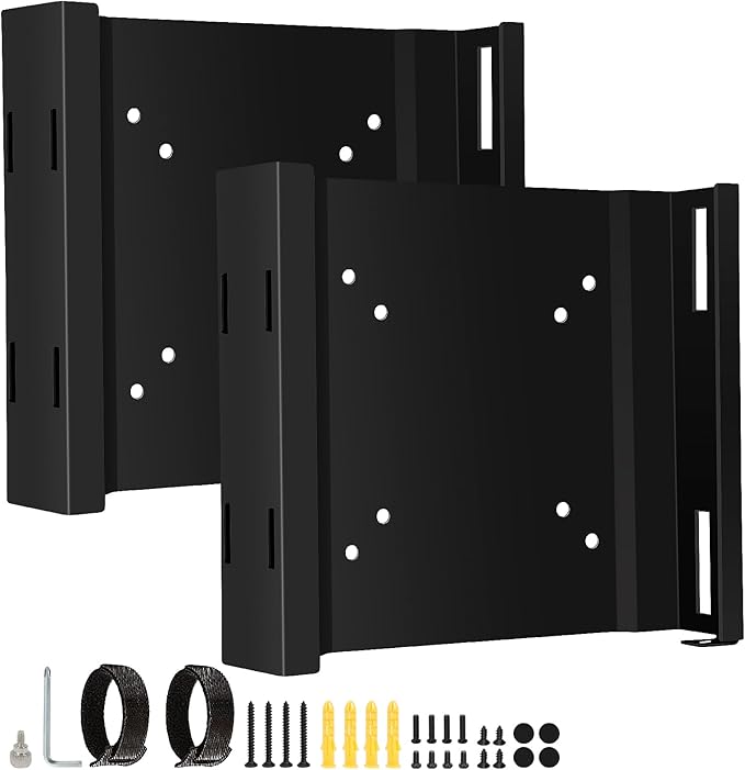 2 Pack Mini PC Mount Compatible with Dell Micro Form Factor Case Mount,VESA, Under Desk and Wall Mount Fits MFF 3040 3050 3060 5060 5070 7010 7020 7040 7050 7060 7070 7080 7090 9020 pro Micro Mount