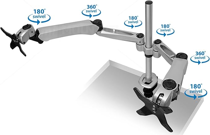 Mount-It! Expandable Two Monitor Computer Desk Mount Spring Arm Quick Release (MI-45116)