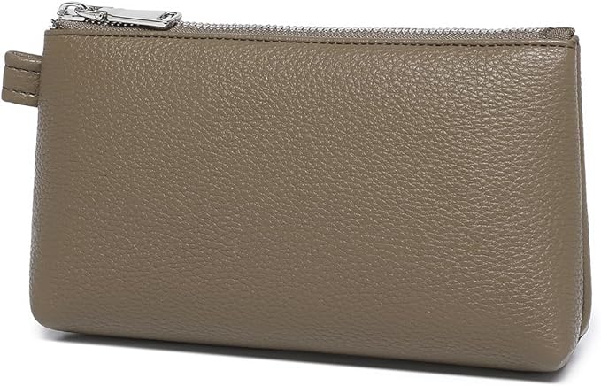 PU Leather Makeup Simple and Convenient Handbag Small Exquisite Storage Bag (PU/Tea Color)