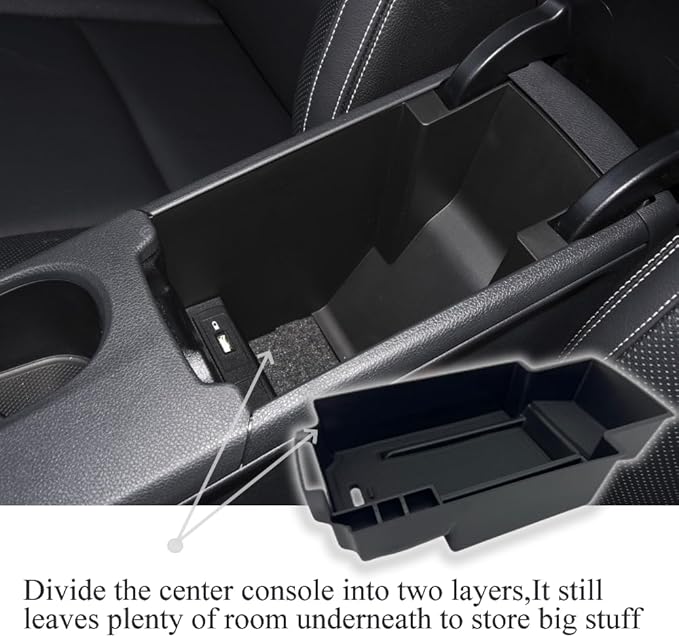 Vesul Center Console Organizer Compatible with 2014-2019 Mercedes-Benz Benz CLA-Class CLA45 AMG CLA250/2015-2020 GLA-Class GLA250 GLA45 AMG ABS Armrest Storage Tray Insert Box