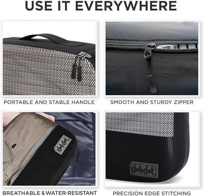Small Packing Cubes for Travel - 5pc Packing Cubes for Suitcases - Lightweight Luggage Organizer Bags (Non-Compression)