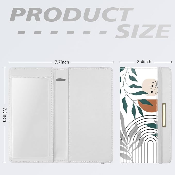 Printed Checkbook Cover, RFID Blocking Checkbook, Stylish, Lightweight, Slim Durable, Multi-Functional Checkbook Holder for Personal and Business Checks (Bohemia)