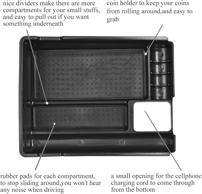 Vesul Center Console Organizer Storage Box Compatible with Nissan Rogue 2014-2020 Rogue Sport 2017-2022 Murano 2015-2024 ABS Insert Tray Organizer Glove Pallet