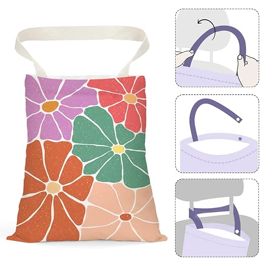 Retro Flower Car Trash Can, Car Trash Bag Hanging, Waterproof Cars Back Seat Hanging Organizer and Storage Trash Bags for Vehicle Travelling Camping