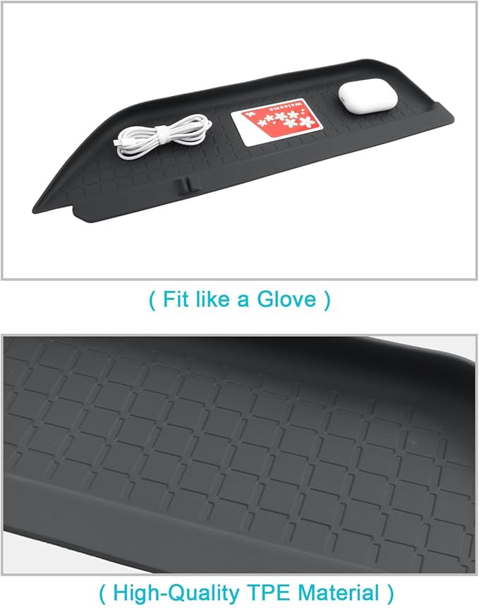 CDEFG for 2026 Toyota RAV4 Center Console Organizer for 2026 Toyota RAV4 Accessories Middle Console Passenger Side Storage Box TPE Tray