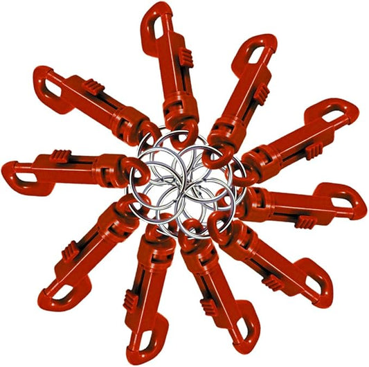 Lucky Line Plastic Key Clip for Backpacks, Belts, Keys, Party Favors, Arts and Crafts, Red, 25 Per Bag (41570)
