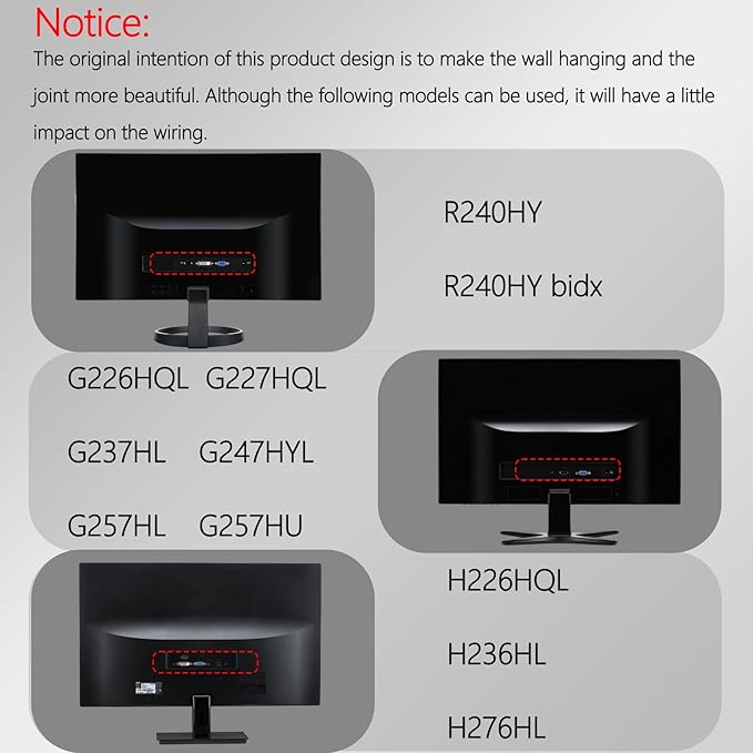 SB220Q VESA Adapter Compatible with Acer SA220Q,SA230,SA240Y,SA270,SB230,SB240Y,SB270,HA220Q,HA270,R221Q,R231,R241Y,RT240Y,RT270,R271,RT270,H226HQL,H236HL,H276HL,G227HQL,G237HL,G247HYL,G257HU,G257HL