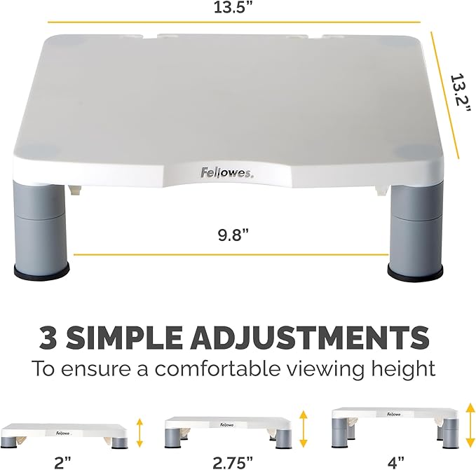 Fellowes Standard Monitor Riser (91712), Platinum/Graphite