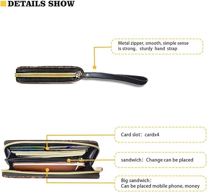 Bulopur Custom Name Wallet for Women Hummingbird Zip Around Wristlet Purses PU Leather Waterproof Minimalist Wallet Long Handbags Coin Cash Holder for Travel Shopping Work