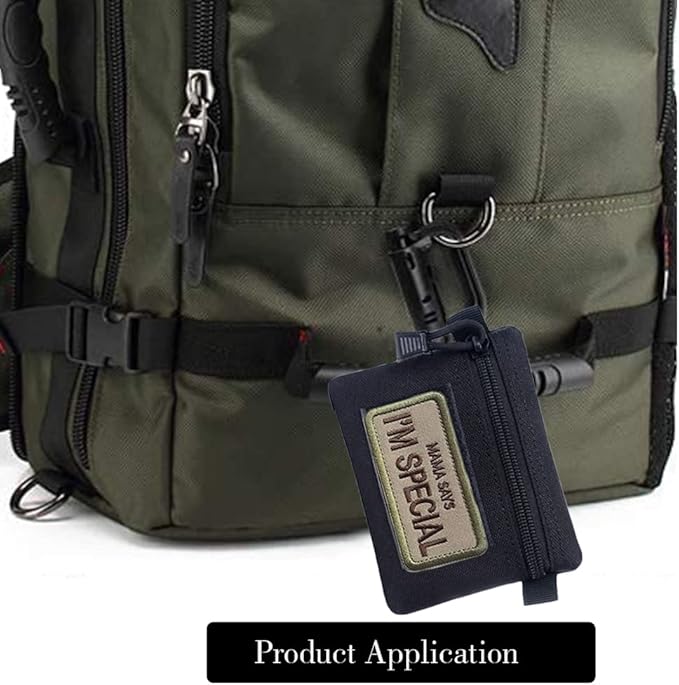 Tactical Keychain Pouch - Military Mini Size Belt Gear EDC Pocket Organizer as Coin Purse ID Card Holder Car Fob Key Waist Case Wallet Earphone Pack (2 Orange)