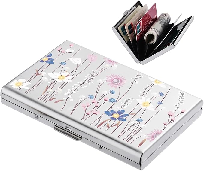 BONSYL® Credit Card Holder, RFID Blocking Slim Metal Credit Card Wallet, with Card Slots, for Women and Men. | RFID Blocking, Slim, 6 Card Slots