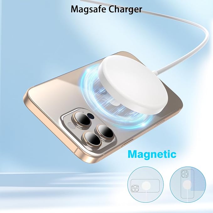 Magnetic iPhone Wireless Charger, 6FT Fast Charging Apple Mag Safe Charger Wireless Charging Pad for iPhone Air/17 Pro Max/16 Pro/16 Plus/15 Pro/14/13/12/11/AirPods 3/Pro 3/2 Phone Mag safe Charge Pad