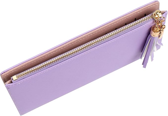 Valentoria Womens Wallet Cute Elegant Long Slim Card Holder Case Minimalist Coin Purse Thin Tassels Zip Clutch Wallets for Girls Ladies | Cute, Elegant, Long, Slim, Case, Minimalist