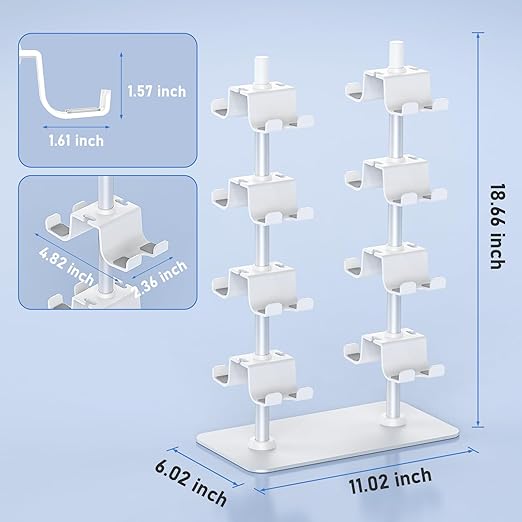 MANMUVIMO Controller Holder for 16 Xbox PS5 PS4 Gaming Controller, Video Game Controller Holder Headphone Stand for Desk, Gamer Gifts for Men, Gaming Room Accessories Maximum Organizer (White)