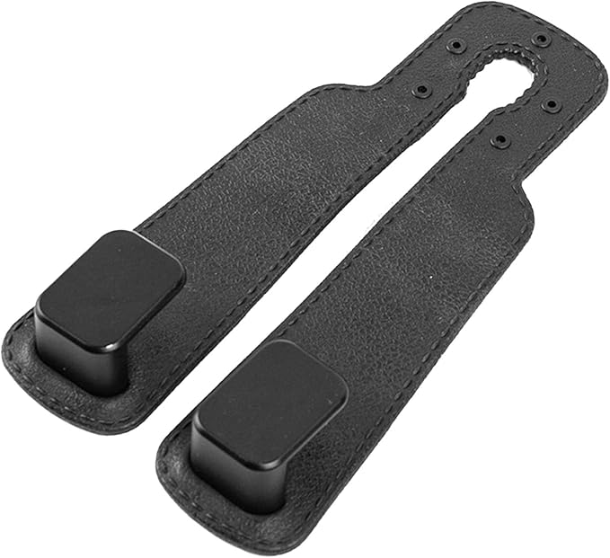 Car Seat Headrest Hook Heavy Duty Double Hook Organizer for Storage Handbags Purses Shopping Bags Durable TPE Metal 6.30x3.15 Inches (Black)