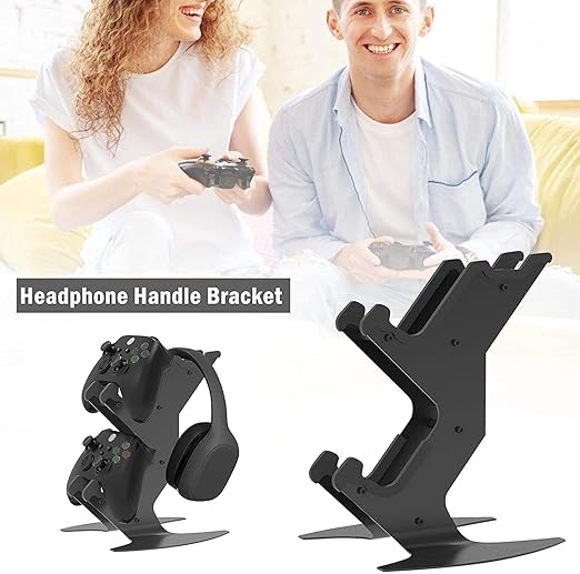 NBCP Controller Holder, Game Controller Rack Headset Stand for Xbox Series X S/Xbox one / PS5 / PS4 / NS/PC/Headset, Aluminum Metal Mount Universal Organizer for Video Game Accessories