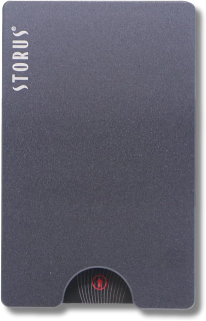 Storus Smart Wallet RFID Blocking Card Holder Money Clip Slim Minimalist Front Pocket Wallet for Men, Father's Day, Groomsmen, Graduate, Gift - Gunmetal