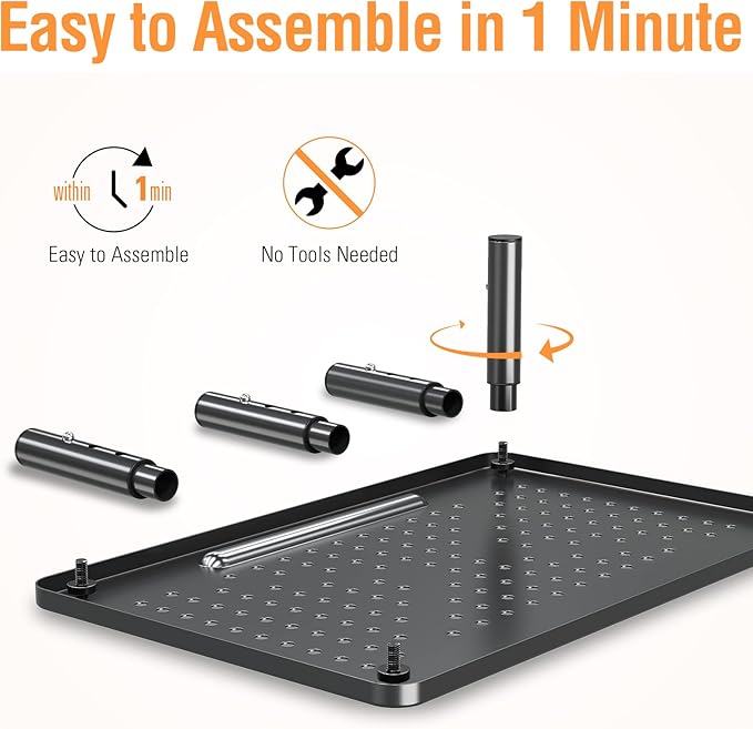 ELIVED 2 Pack Monitor Stand Riser - 3 Height Adjustable Monitor Stand for Laptop, Computer, PC, Printer, Mesh Metal Monitor Riser for Desktop Organizer.